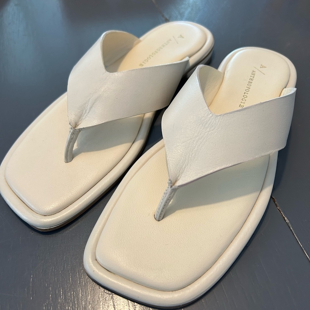 NIB By Anthropologie Leather Thong Sandals